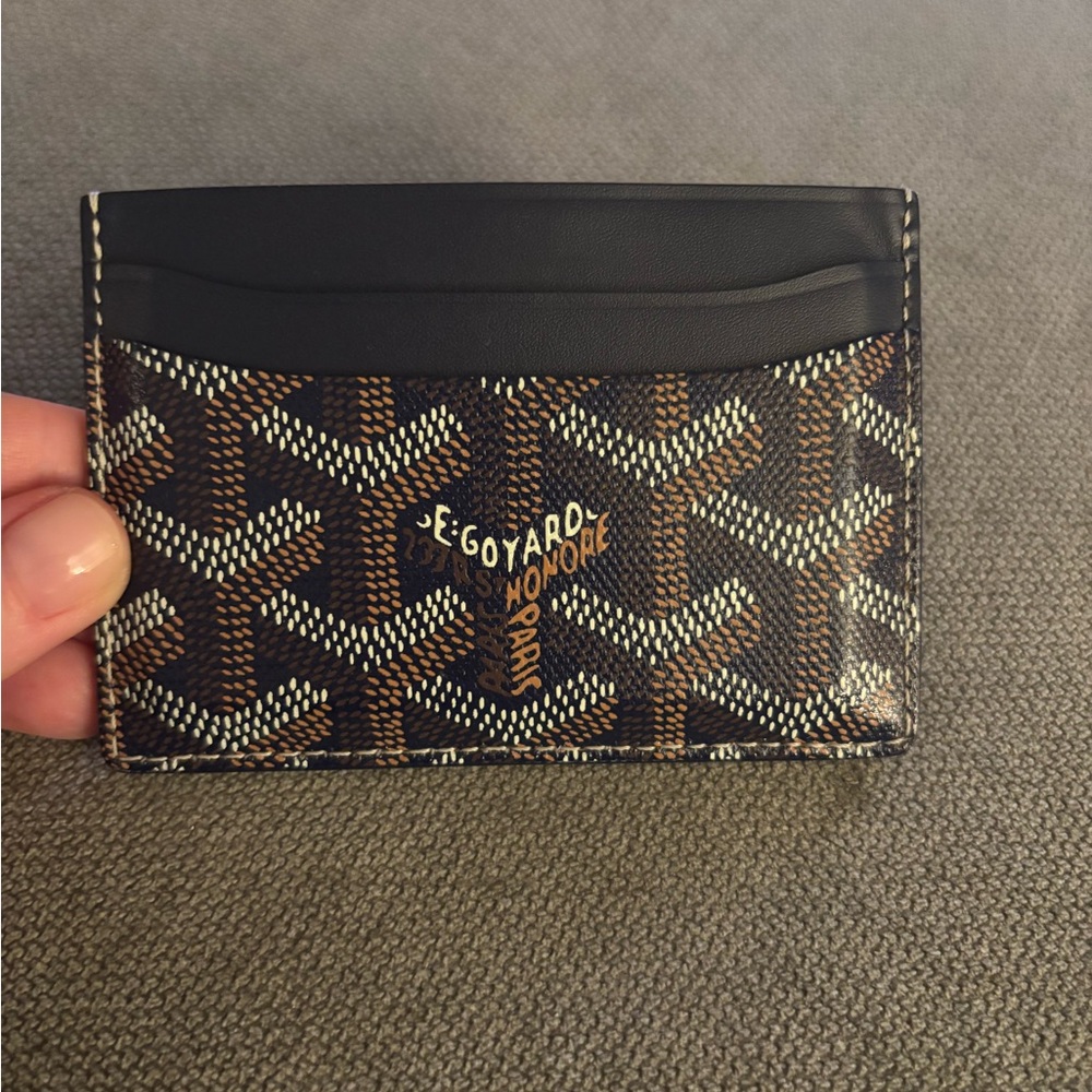 NWT GOYARD Saint Sulpice Card Wallet in Navy - Picture 8 of 12